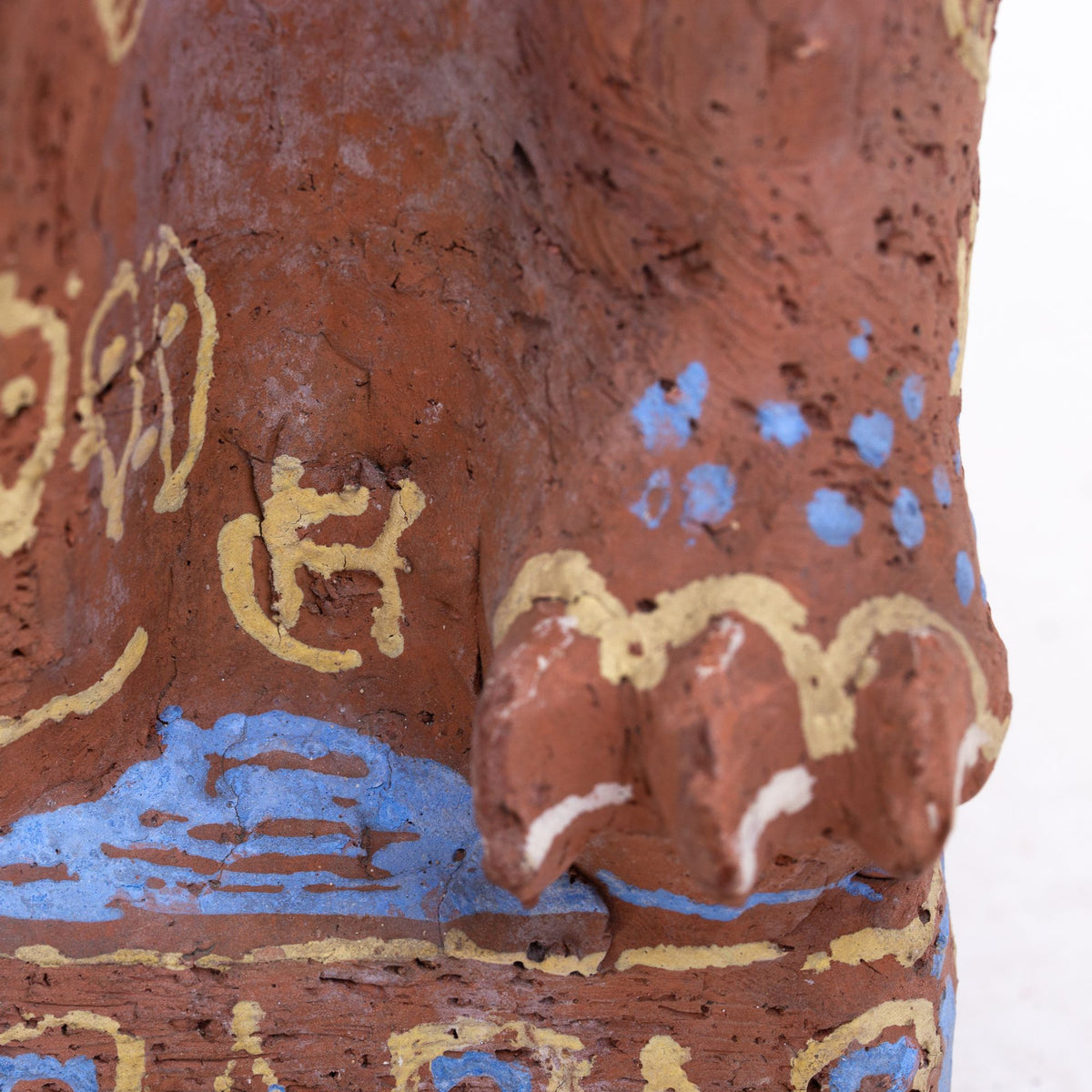Unique sculpture in earthenware