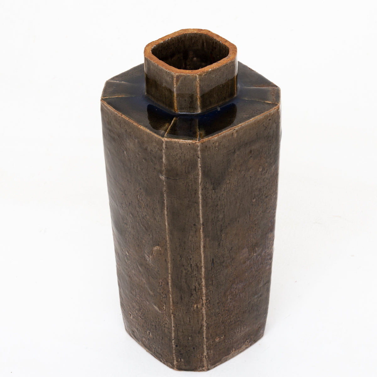Large octagonal vase