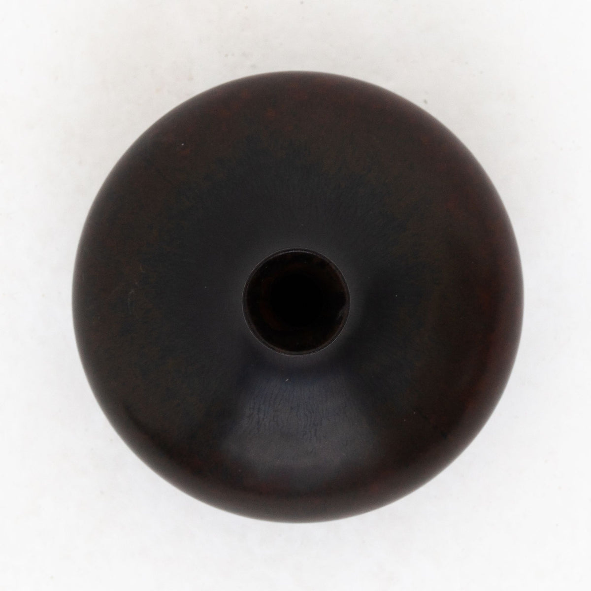 Stoneware vase in brown glaze