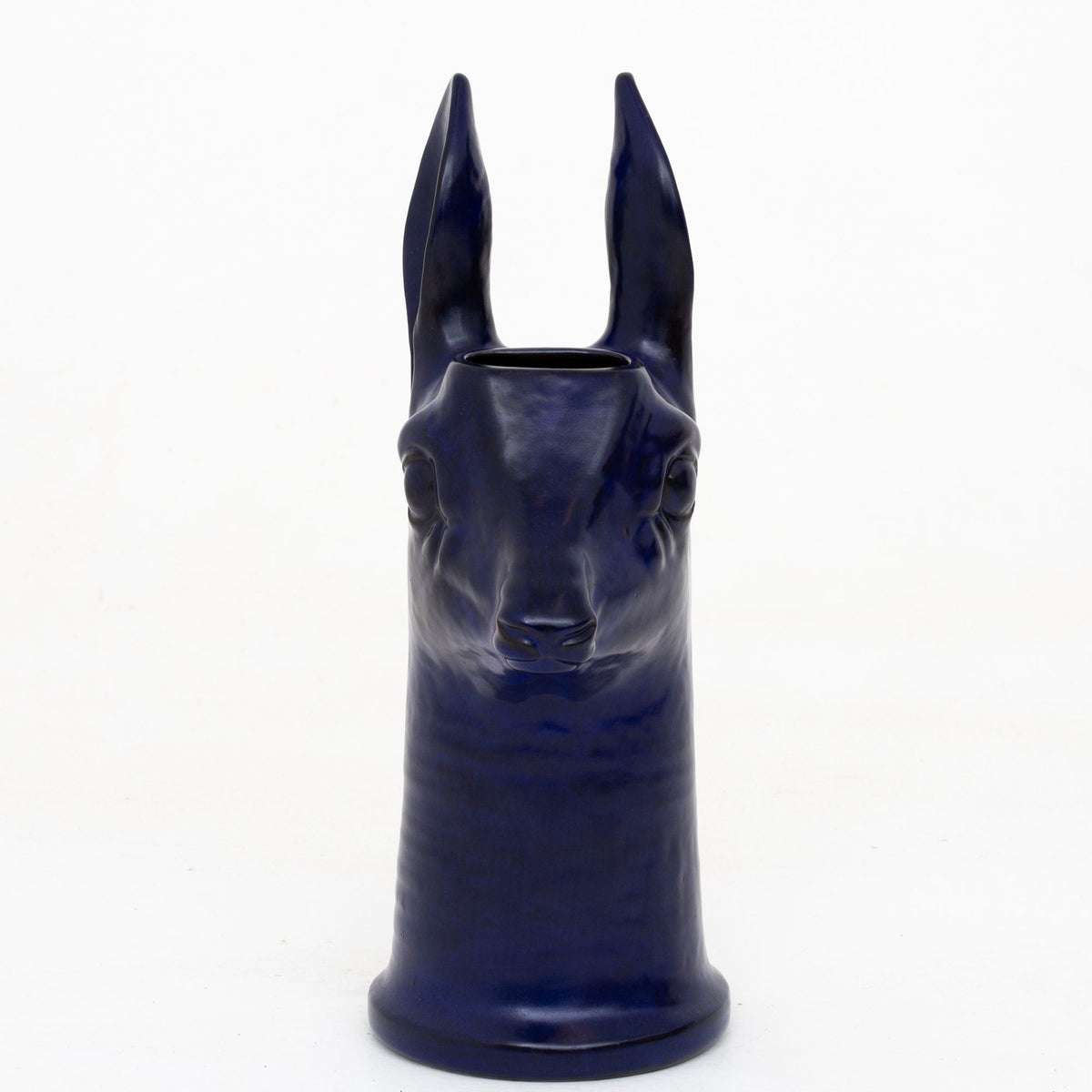 Sculptural vase in faience