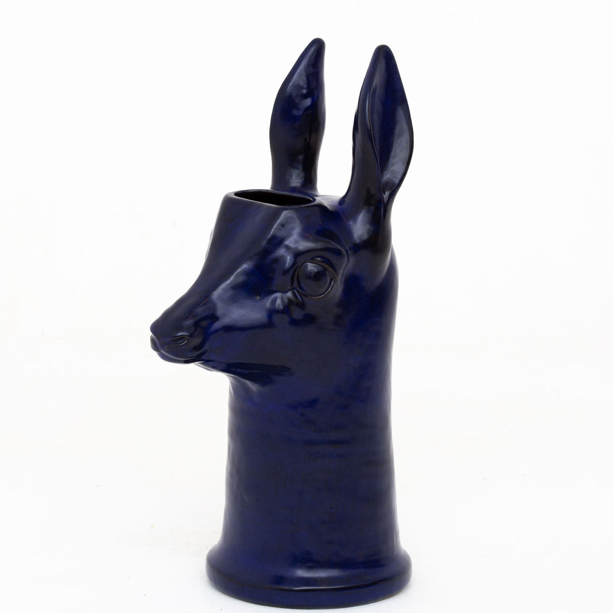 Sculptural vase in faience