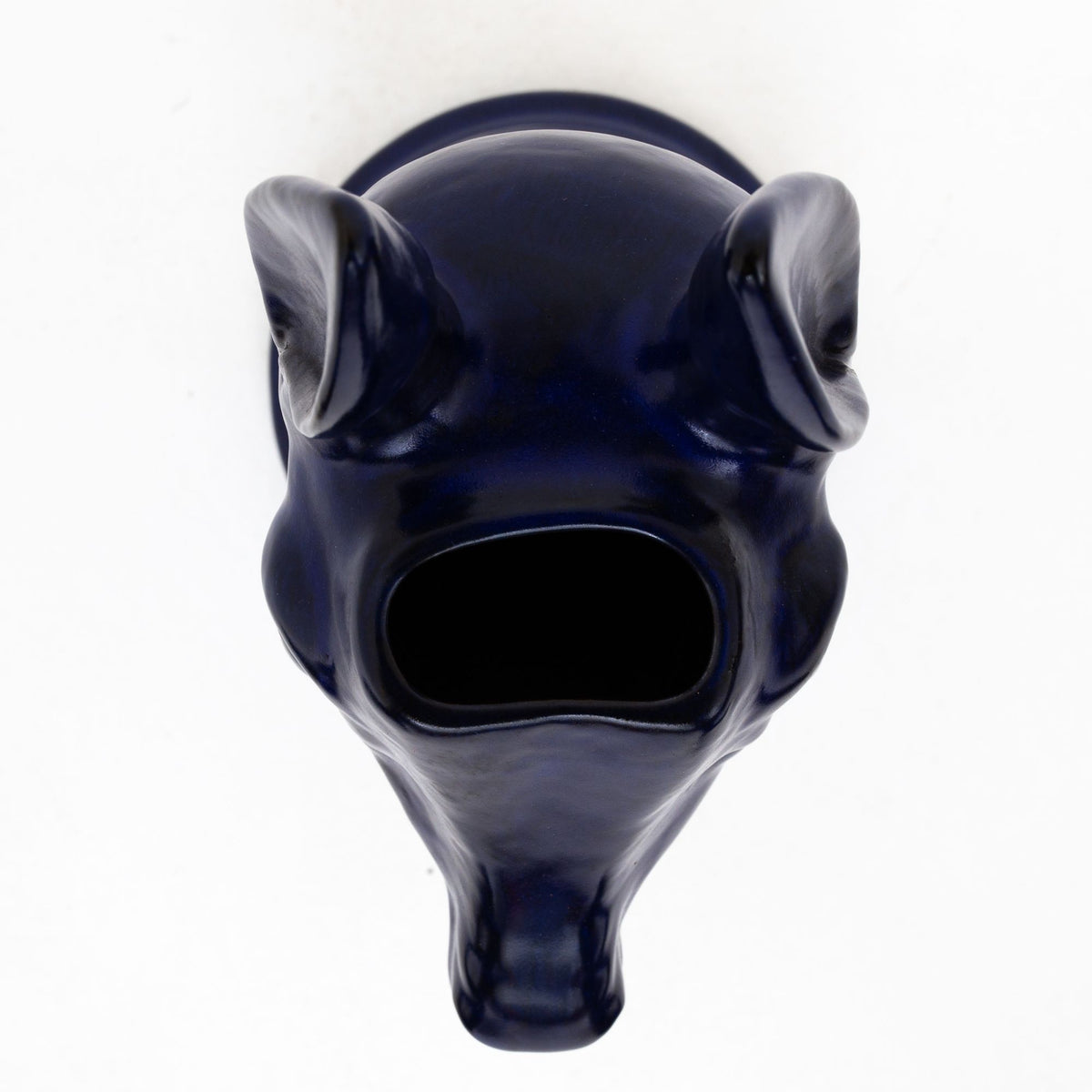 Sculptural vase in faience