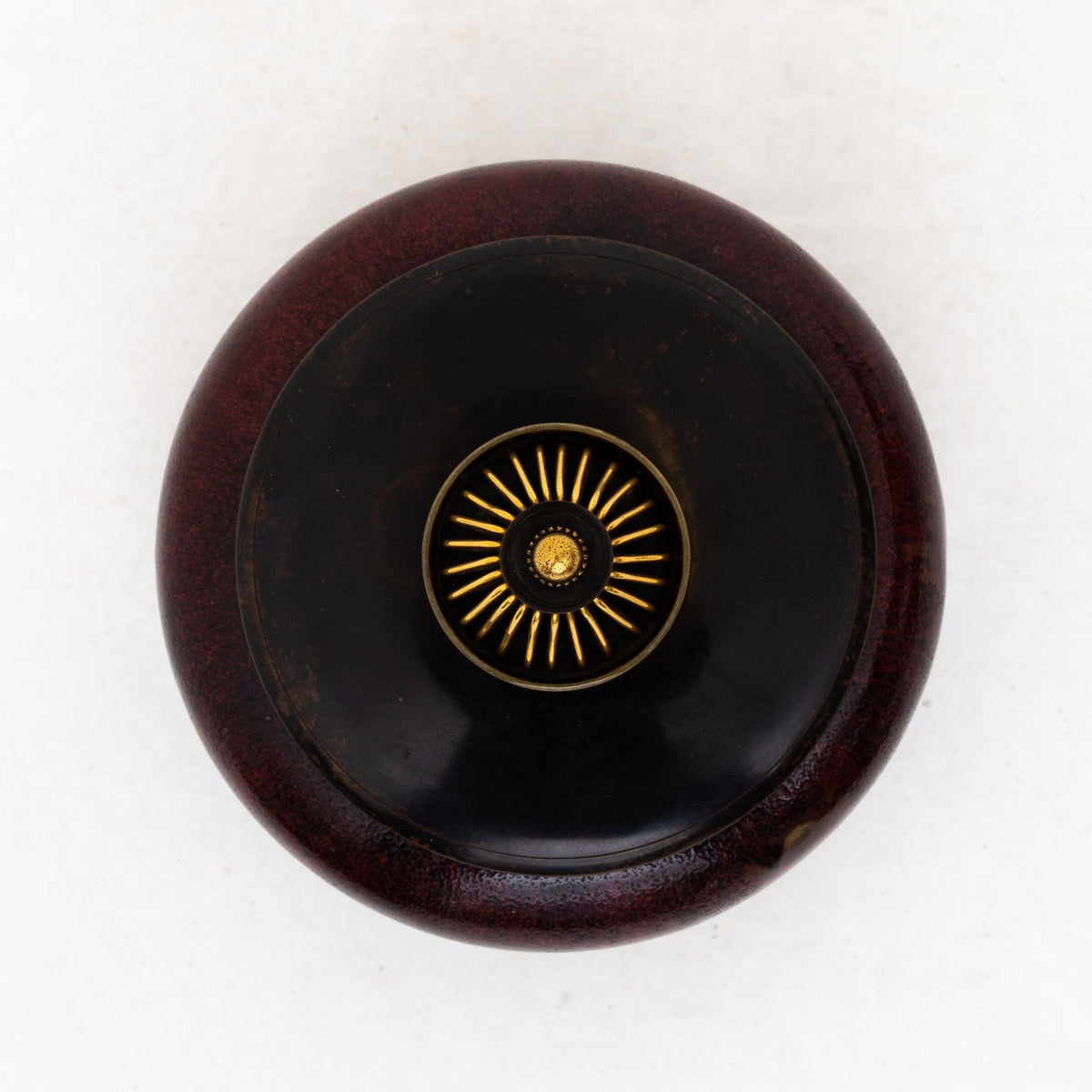 Jar in stoneware w. lid