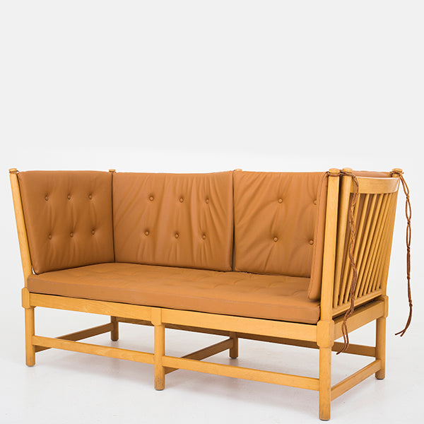 Cushions for the Spoke back sofa in brown leather