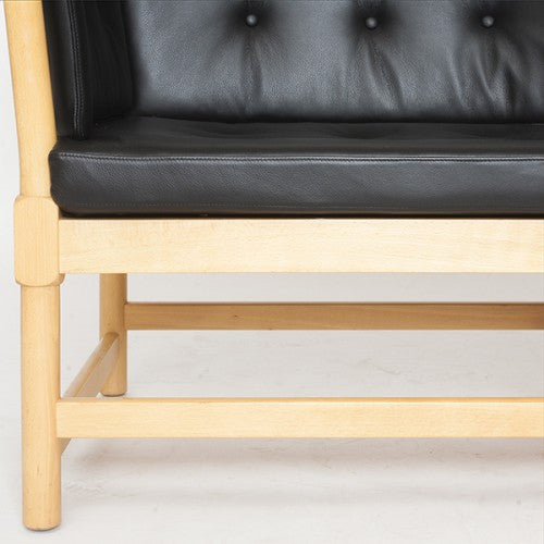 Cushions for Spoke Back Sofa - Black leather