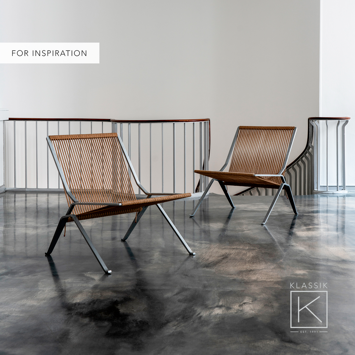 PK 25 - Pair of rare easy chairs