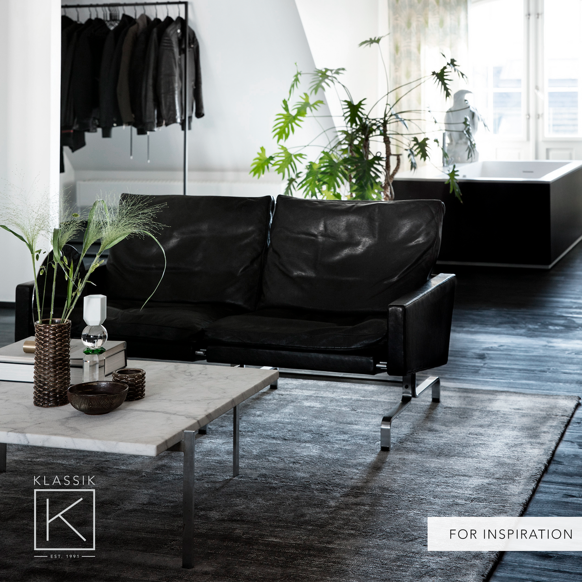 PK 31/2 - 2-seater sofa in Savanne black