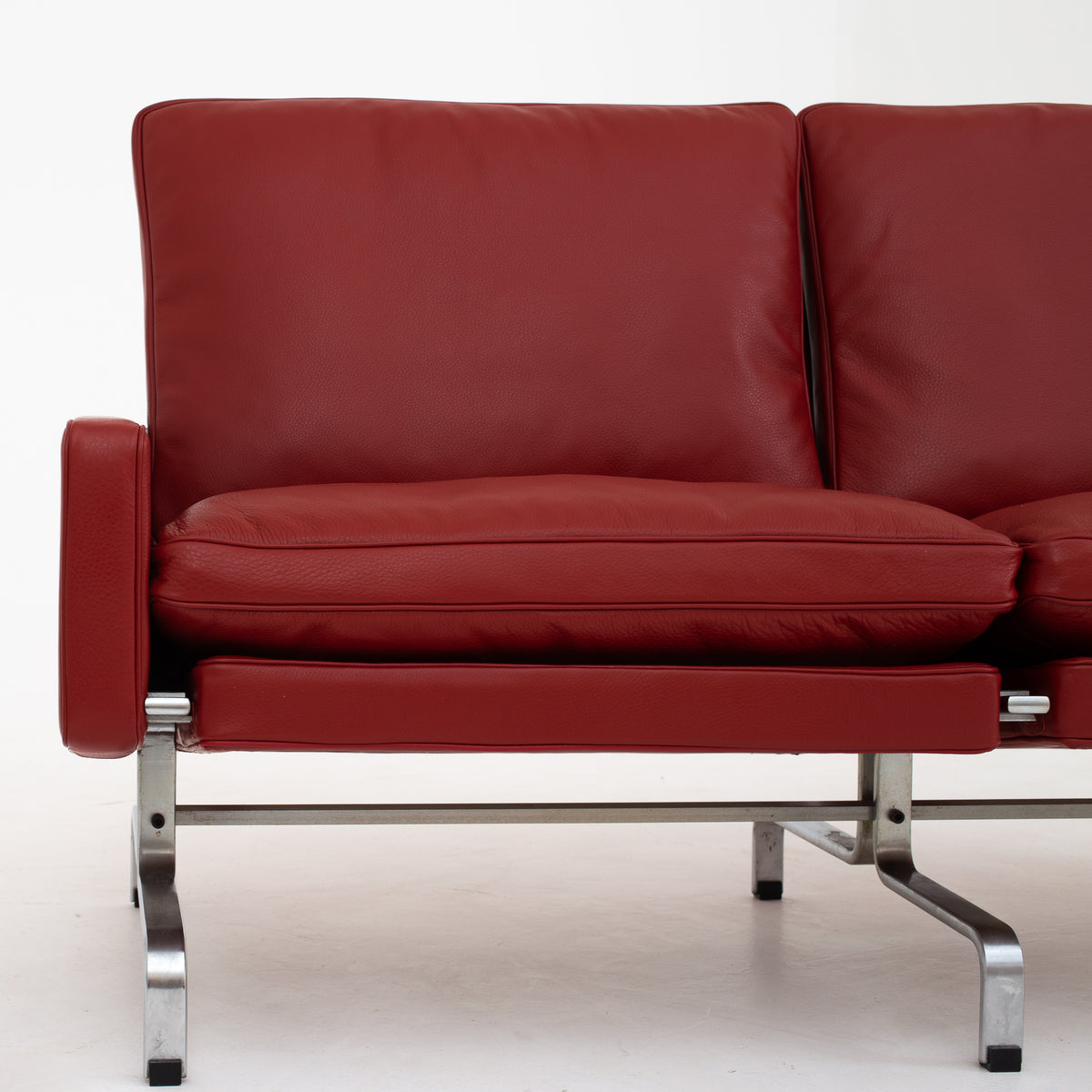 PK 31/2 - 2 pers. sofa i nyt rødt læder