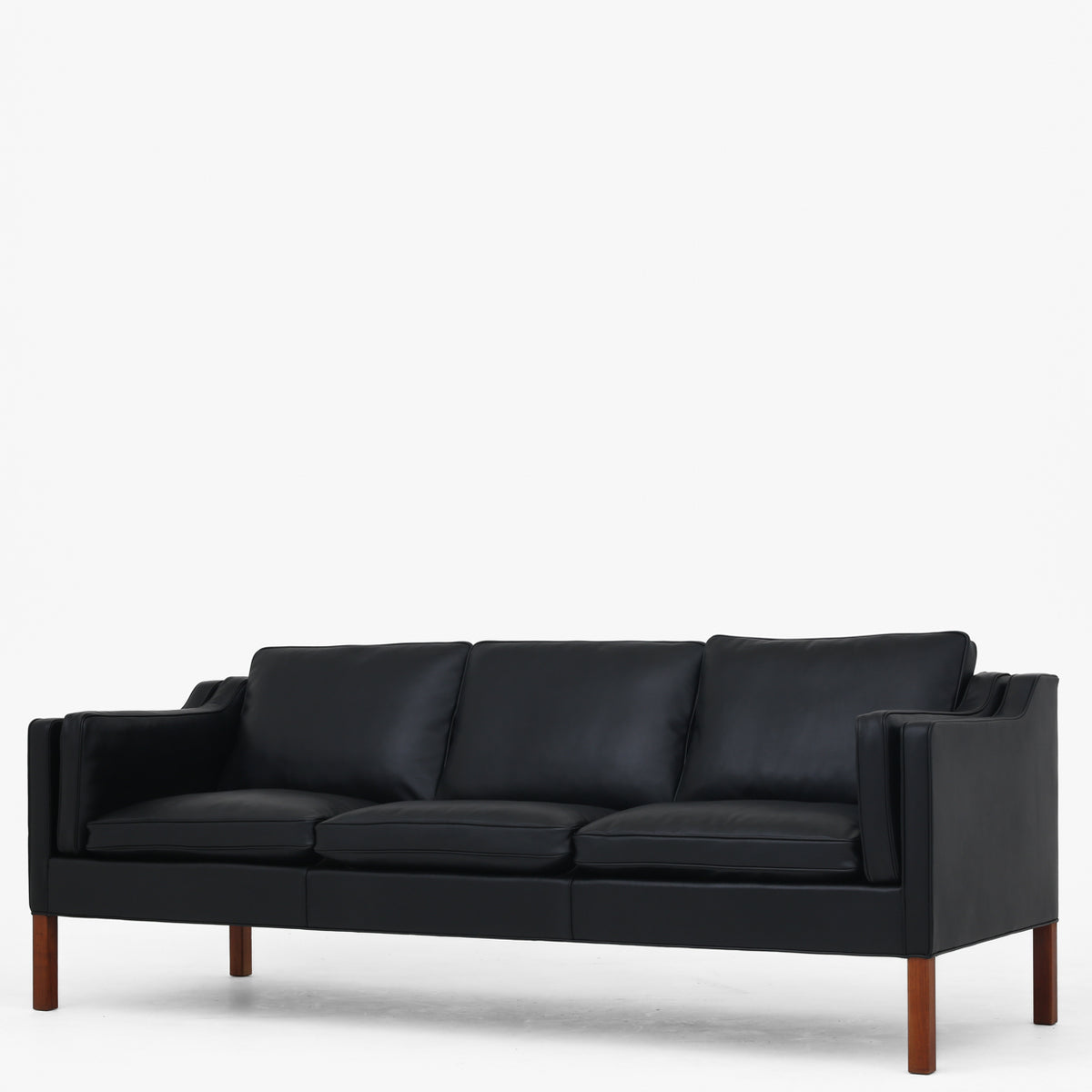 BM 2213 - 3-seater sofa in black Elegance leather