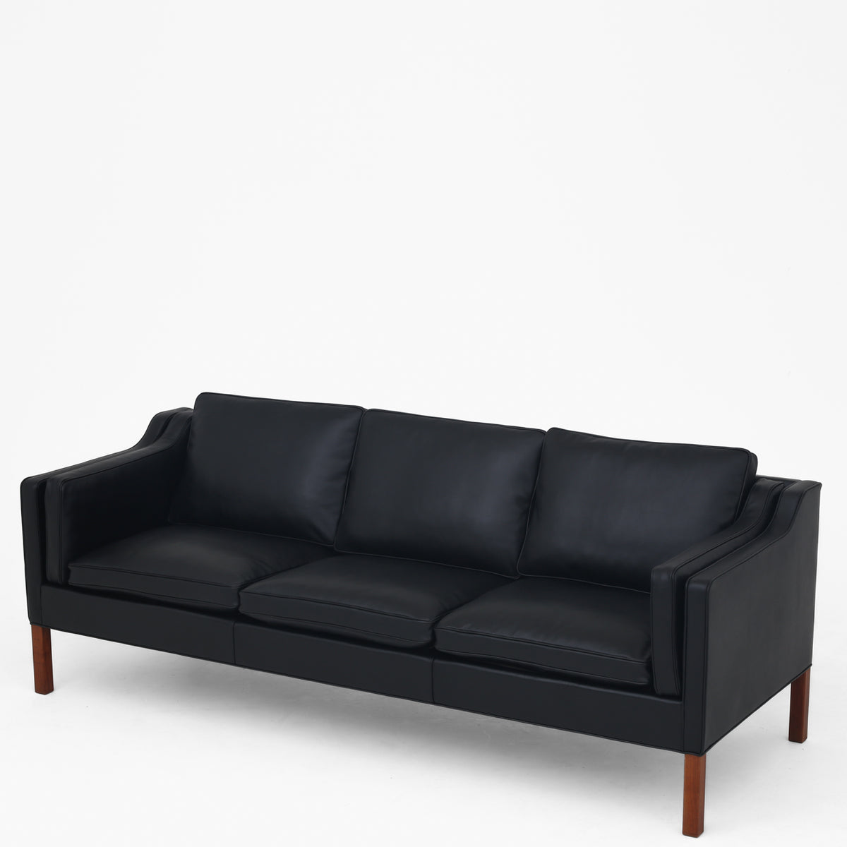 BM 2213 - 3-seater sofa in black Elegance leather