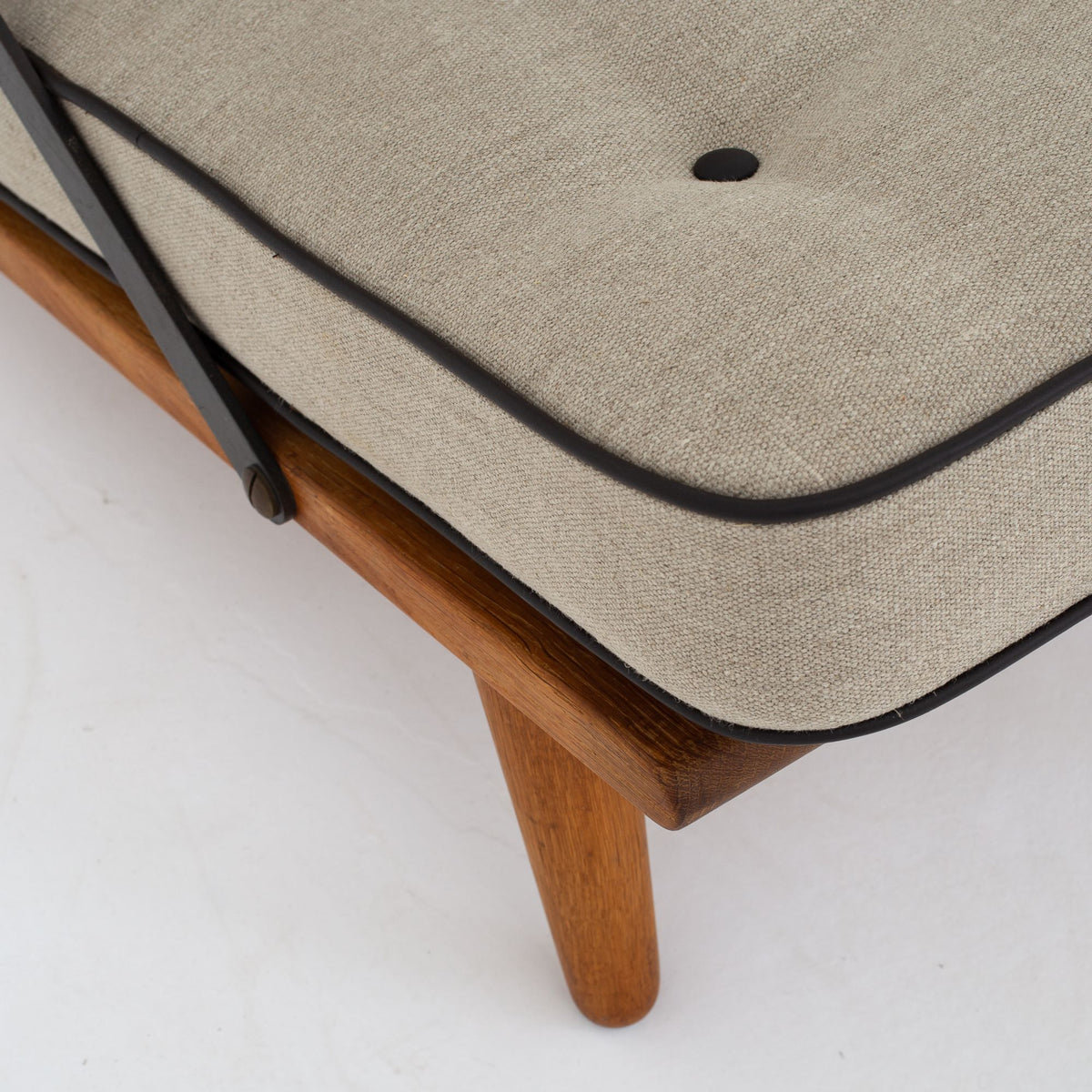Easy chair in patinated oak