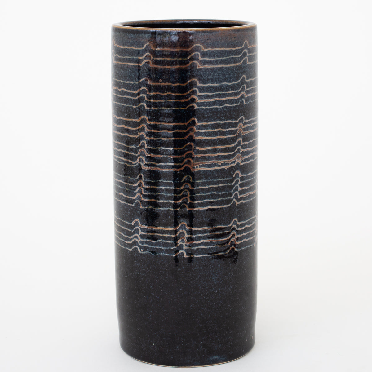 Cylinder vase in stoneware