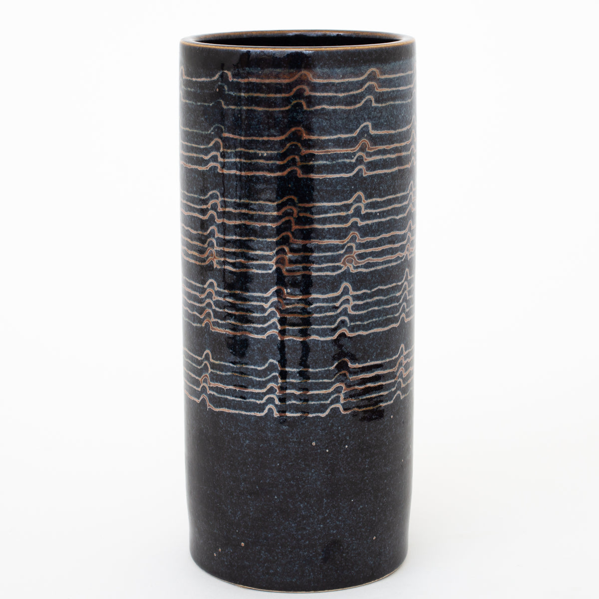 Cylinder vase in stoneware