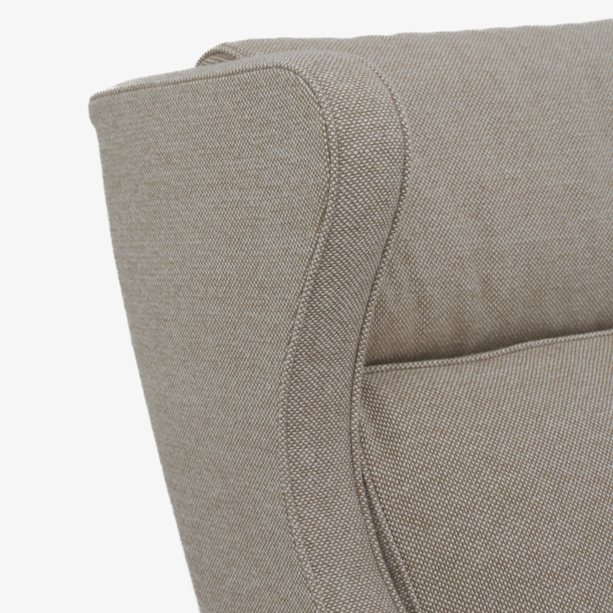 BM 2204 - Wingback Chair in beige wool