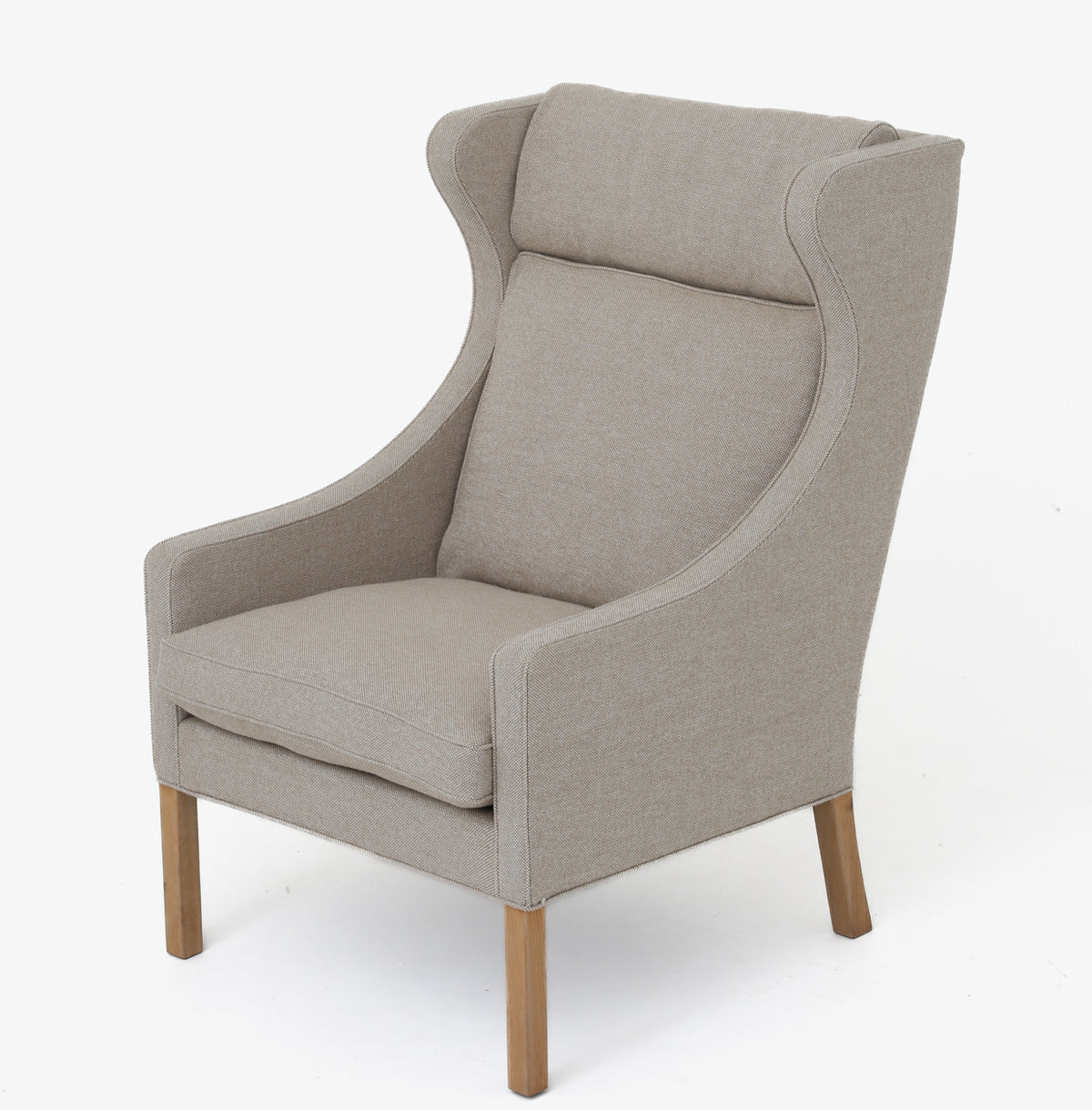 BM 2204 - Wingback Chair in beige wool