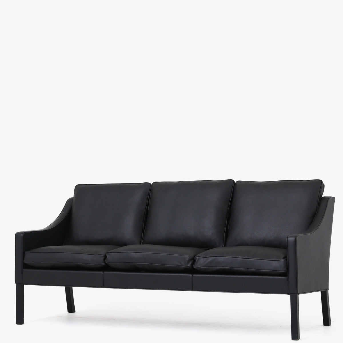 BM 2209 - 3 pers. sofa i sort Klassik-læder