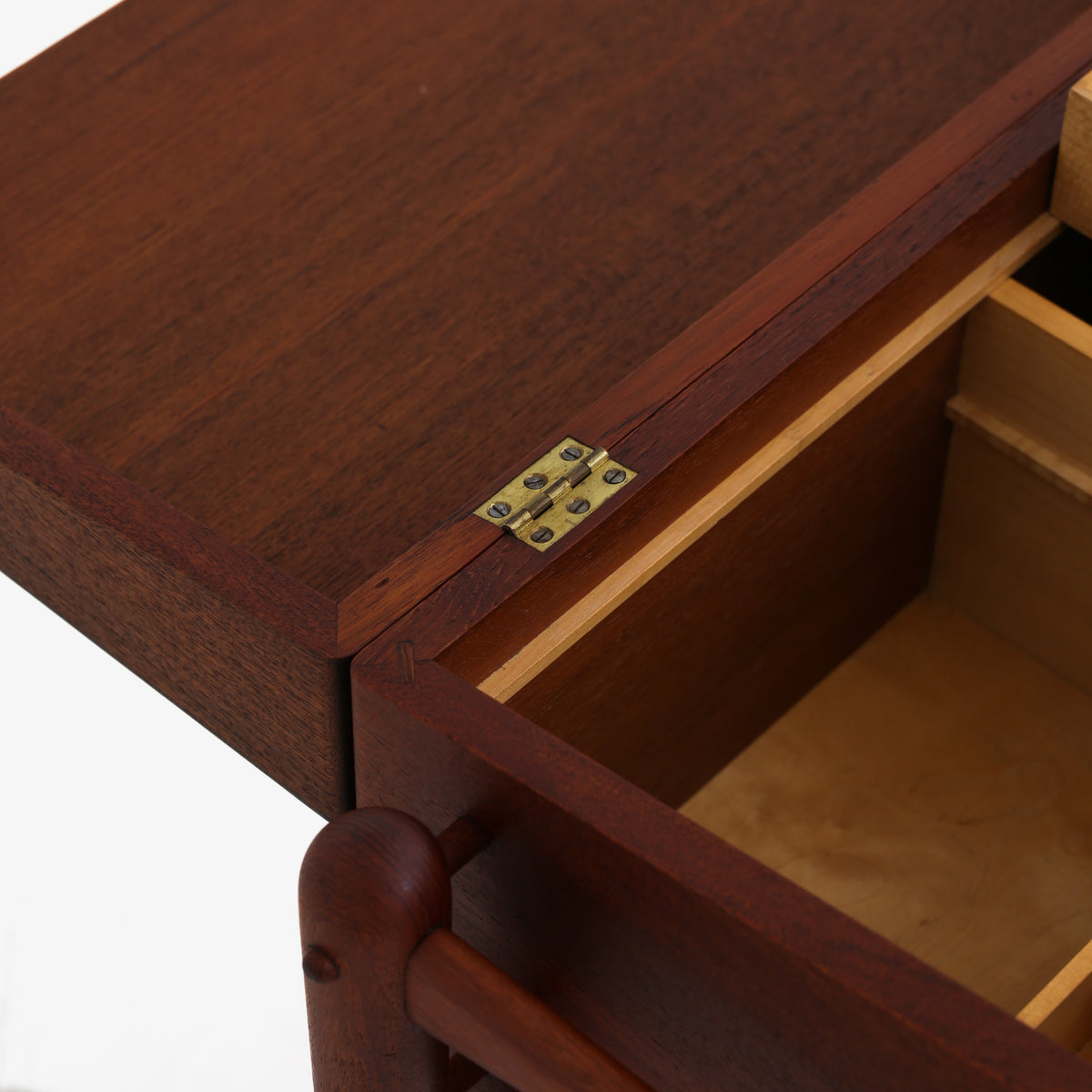 Rare sewing table in teak