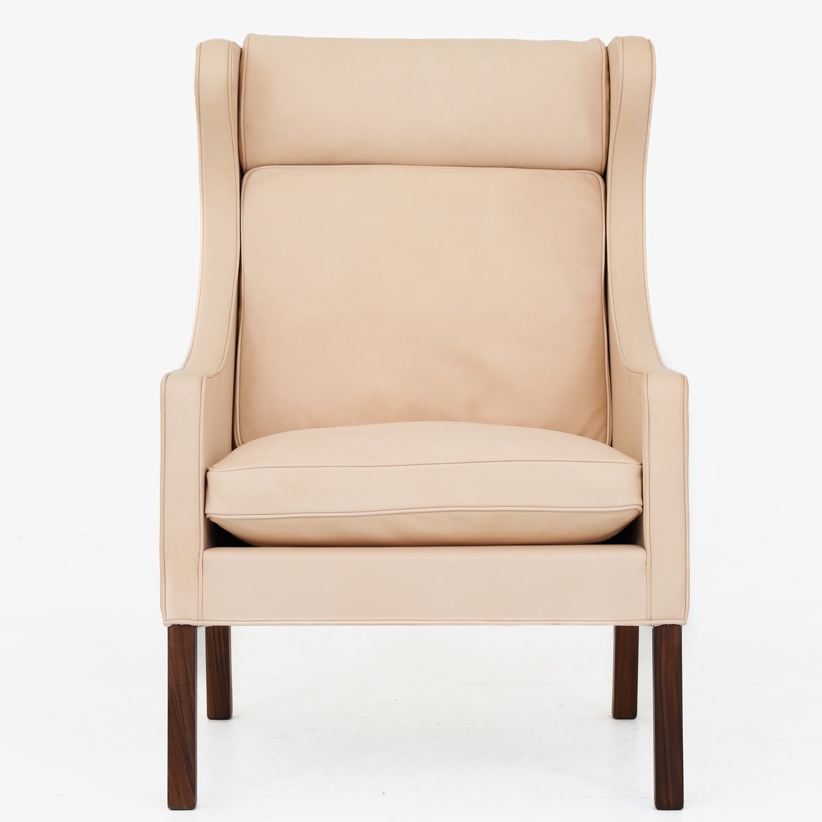 BM 2204 - Wingback Chair in natural leather