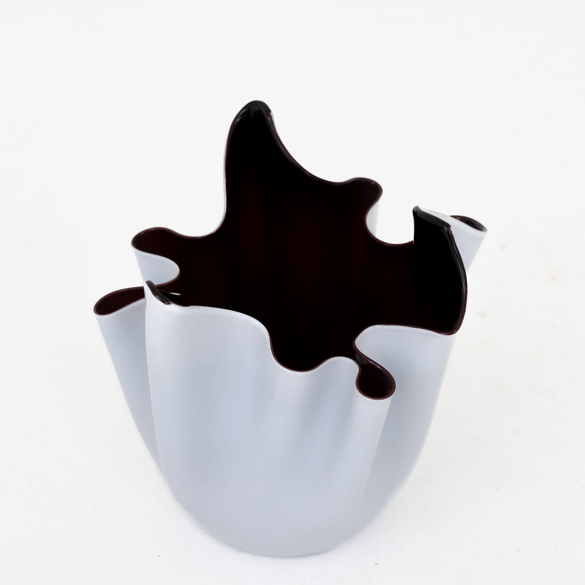 Fazzoletto' vase in glass