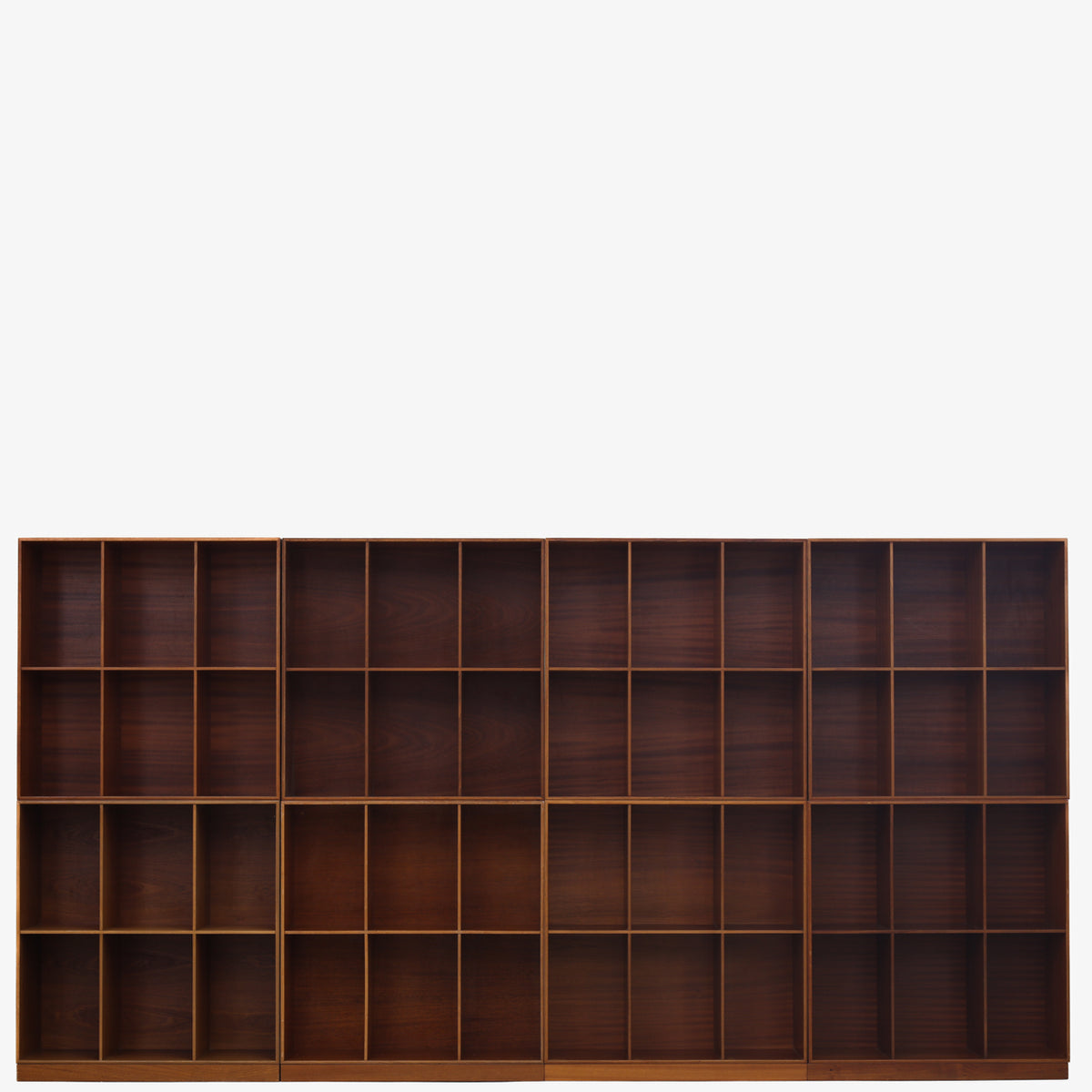 Bookcases in mahogany (set of 8)