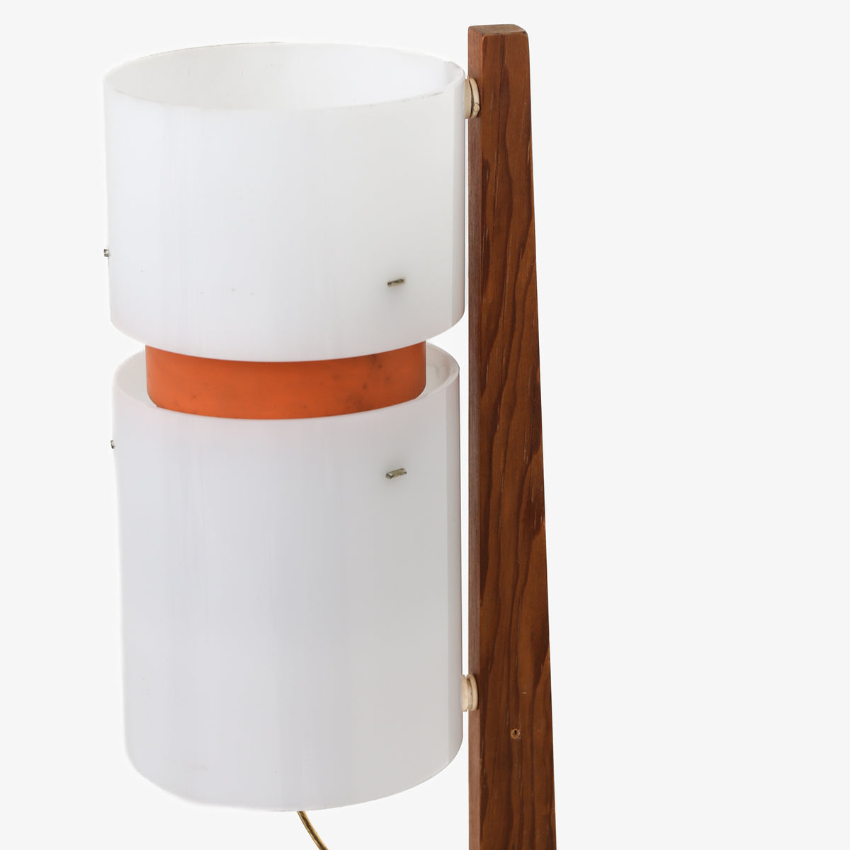 Floor lamp in patinated pine
