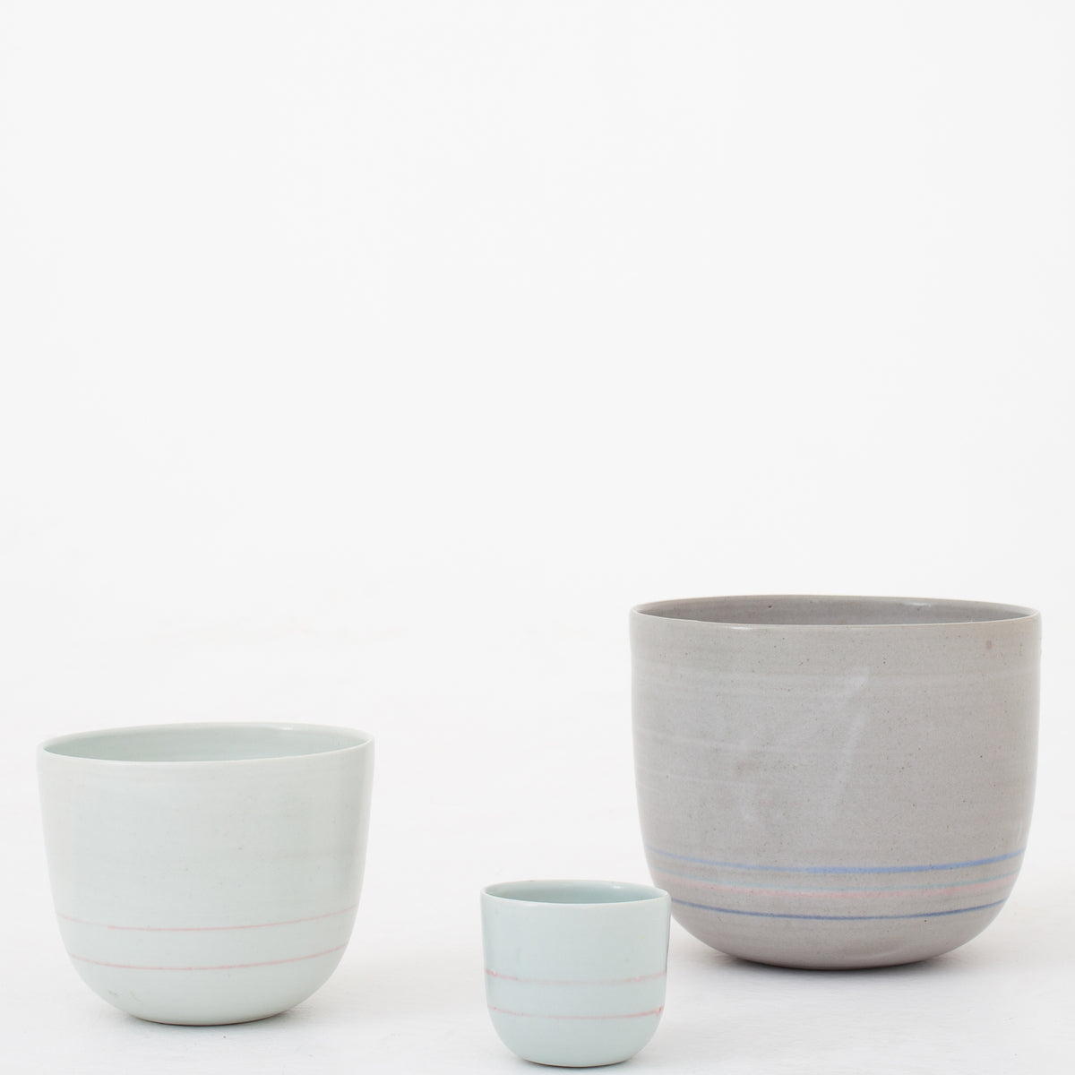 Flowerpots in stoneware (set)